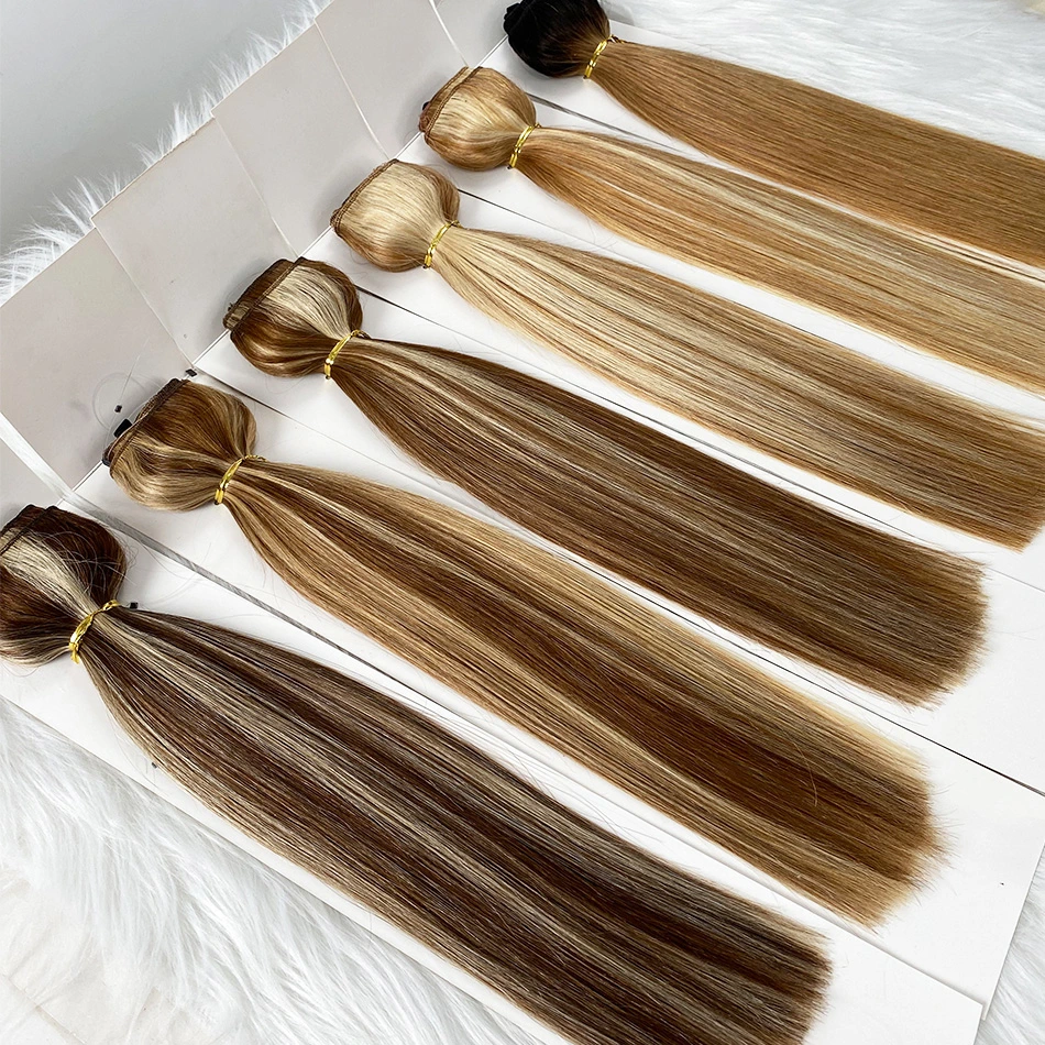 Straight Halo Human Hair Extension Light Color Real Human Hair Salon Quality