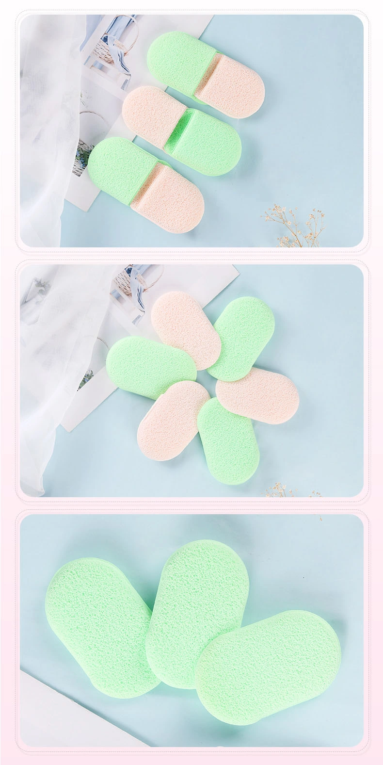 New Arrival Face Washing Foam Sponge Puff Facial Cleanser Face Washing Puff Beauty Cosmetic Makeup Removal Sponge