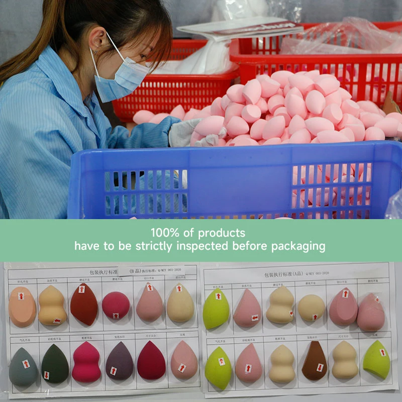 Eco-Friendly Non Latex Private Label Makeup Sponge Beauty Cosmetic Puff