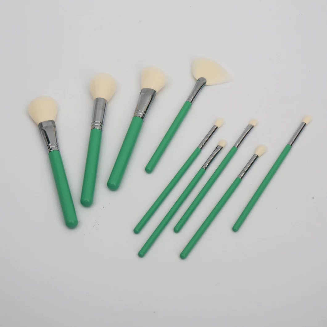 Mkae-up Brush Set White Kabuki Blush Blending Eyebrow Lip Makeup Brush